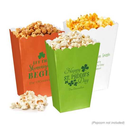 Design Your Own St. Patrick's Day Mini Popcorn Boxes
